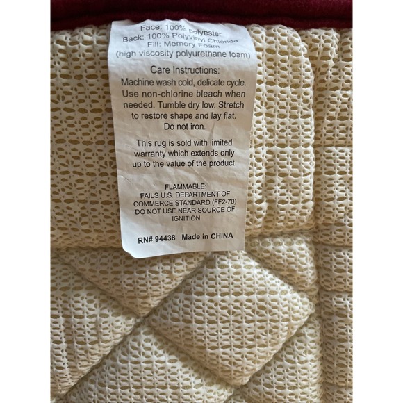 Foam Bath Mat Rug 32”x19”, Ultra Soft, Non-Slip Absorbent Bathroom Rug b7 - Picture 4 of 4